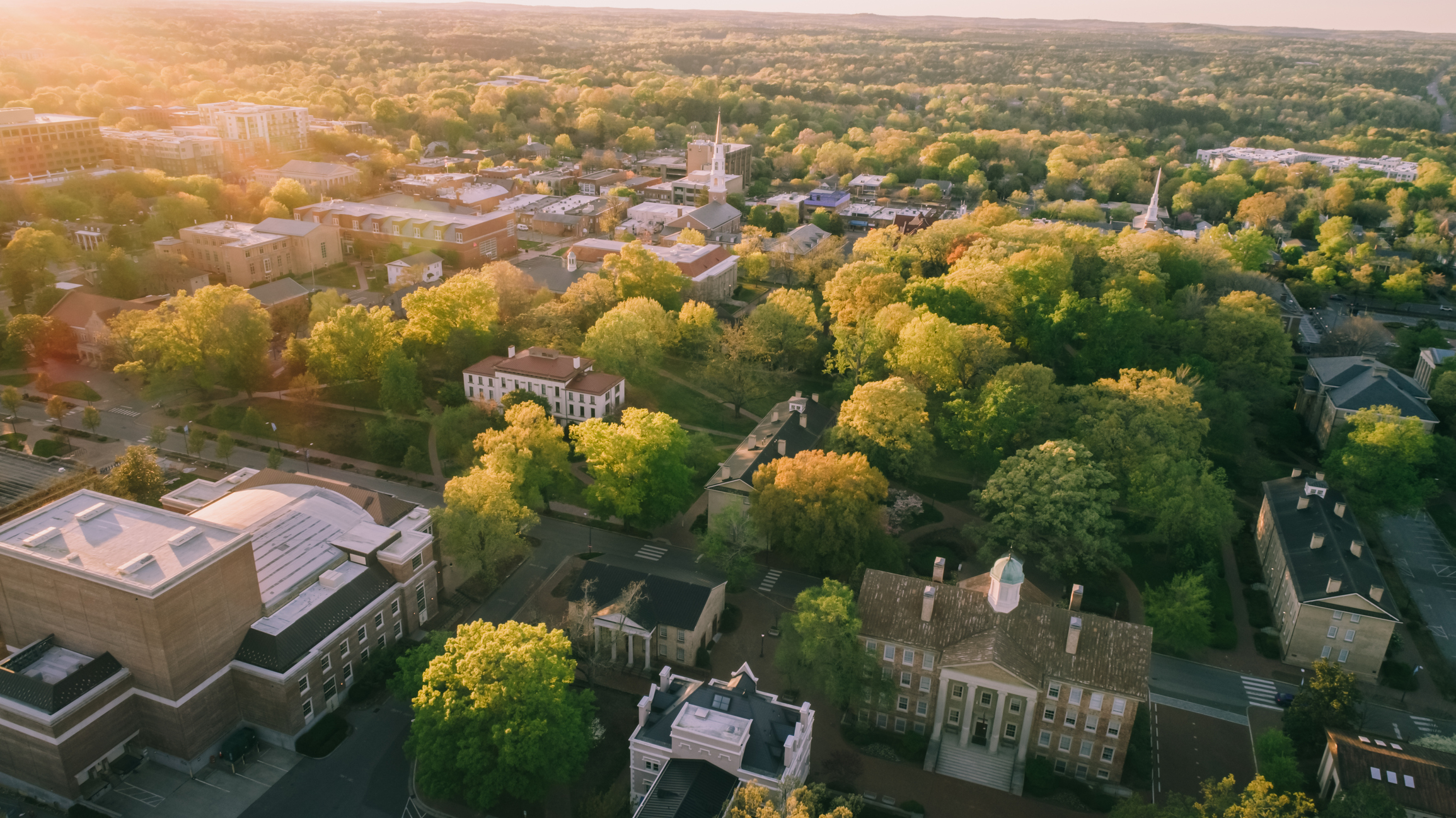 Aerial shot of UNC Campus