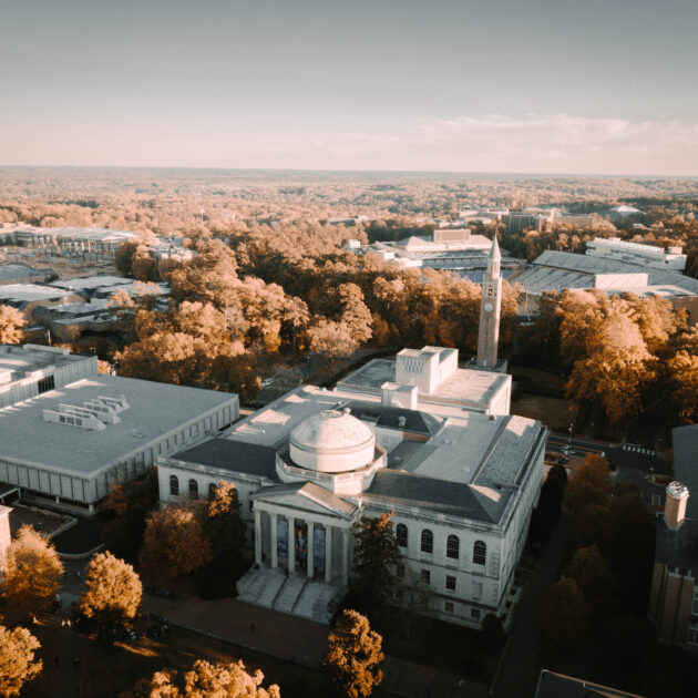 Aerial shot of UNC Campus